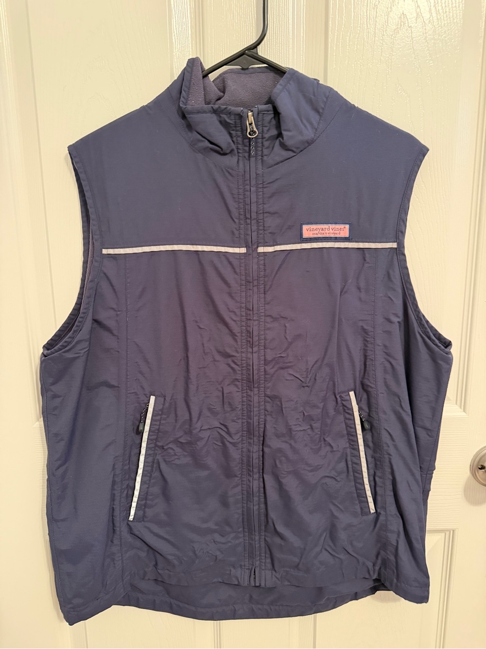 Vineyard Vines Slate Blue Quilted Zip Vest